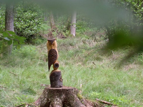 Bergtierpark geschnitzte Eule